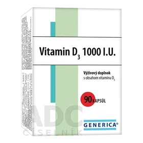 GENERICA Vitamin D3 1000 I.U.