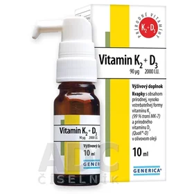 GENERICA VITAMIN K2 90 µG + D3 2000 I.U.