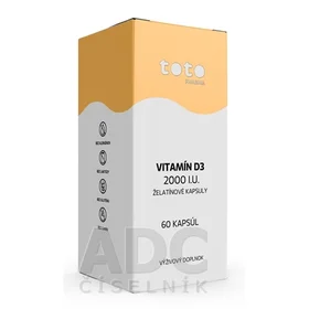 TOTO VITAMIN D3 2000 I.U. ZELATINOVE KAPSULY