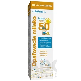 MED OPALOVACI MLIEKO SPF50 BABY