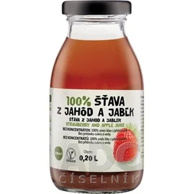 zdravo 100% ŠŤAVA Z JAHÔD A JABĹK